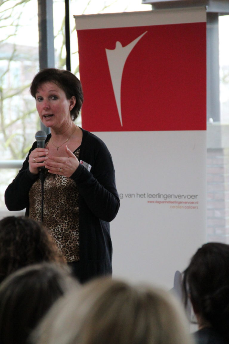 Carolien Aalders (Carolien Aalders Training & Advies in Leerlingenvervoer), spreker op de Dag van het Leerlingenvervoer 2020